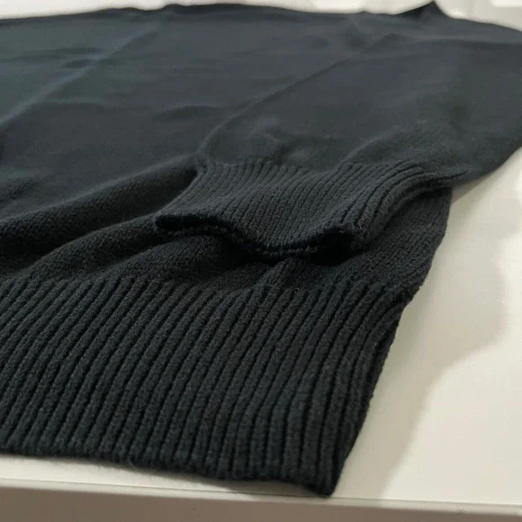 Nautica Mens XL Black 100% Cotton Long‎ Sleeve Crewneck Knit Sweater Casual Prep - Picture 6 of 8